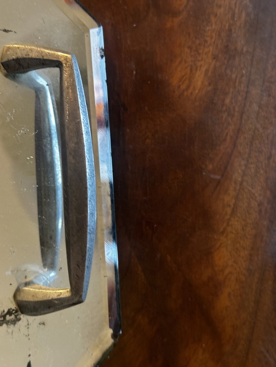 Image 1 of Art Deco Tablett mit abgeschrägtem Spiegel, ca. 1920–1930