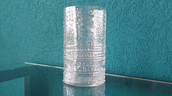 Image 1 of Structured Glass Vase by Willem Heesen for Leerdam Glass Factory, 1960's