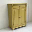 Restyle girls' wardrobe ochre yellow & new knob wardrobe storage cabinet
