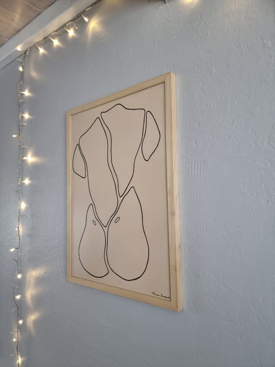 Image 1 of Frances Eckhardt - A2 frame with artwork Hand-painted figurative body no. 2