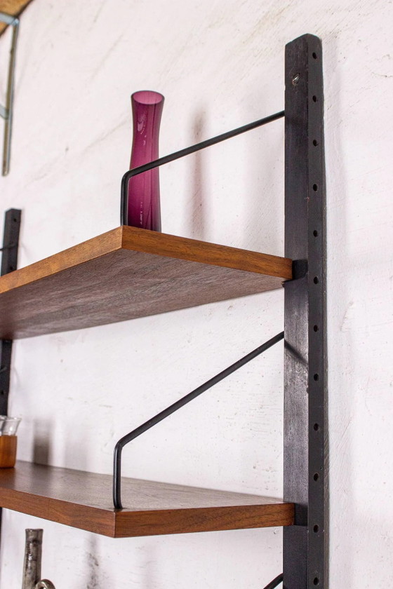 Poul Cadovius Shelving System Cado Royal Vintage Teak 60s – Shelving unit, Wood, Metal, Scandinavian (photo 8 of 16)