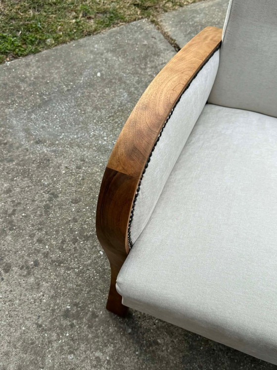 Vintage Art Deco Hungarian Armchair, 1930s – Wood (photo 7 of 8)