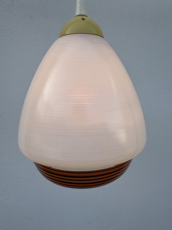 Image 1 of Lampada a sospensione in vetro in stile scandinavo degli anni '60