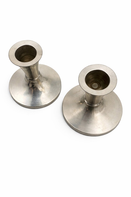 Image 1 of Pair of Just Andersen Candle Holders – Mod. 2729 – Danish Design – 1950s