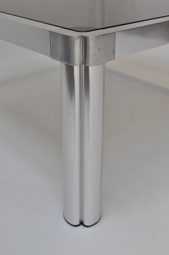 Image 1 of Table basse Artifort T100 | Kho Liang Ie | Verre fumé d'origine | 80 × 80 cm | Années 1970