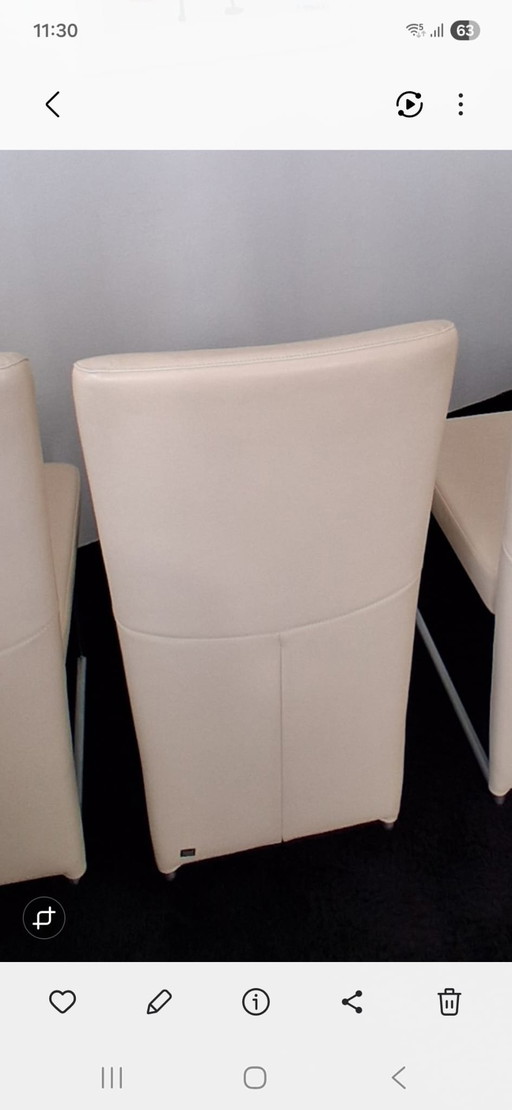 4x Rolf Benz eetkamerstoelen 