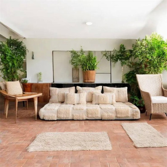 Image 1 of Set di cuscini da pavimento in lana marocchina fatti a mano