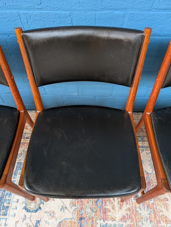 Image 1 of 4x Danish Design Chairs, Designed By Kai Lyngfeldt Larsen For Søren Willadsen, 1960s