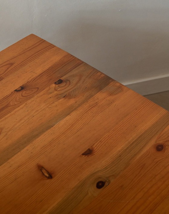 Image 1 of Vintage Dymling grenen salontafel van Yngve Ekström voor Swedese, Zweeds brutalistisch design, jaren 70.