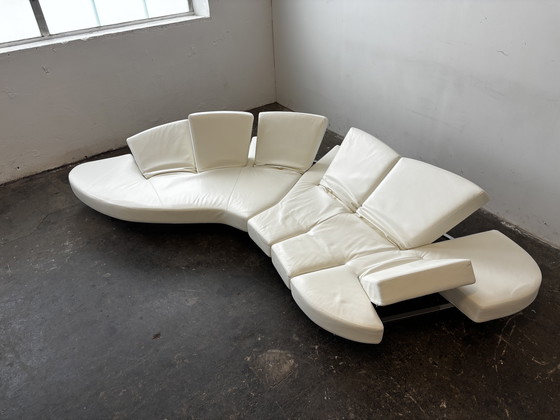 Image 1 of Edra Flap Designersofa Couch Leder offwhite