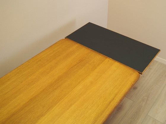 Danish Extendable Oak Dining Table Designed by Henning Kjærnulf, 1960s – Henning Kjaernulf, Wood (photo 20 of 21)
