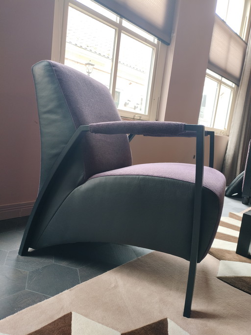 In.House fauteuil paars en zwart