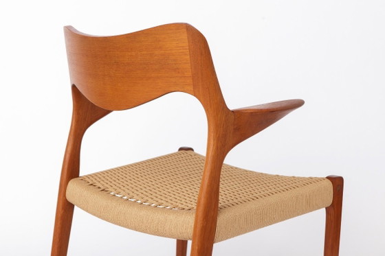 Image 1 of Niels O. Møller Model 55 Armchair, Danish Teak Lounge Chair, Mid-Century Modern Chair, Vintage 1950s Scandinavian Design
