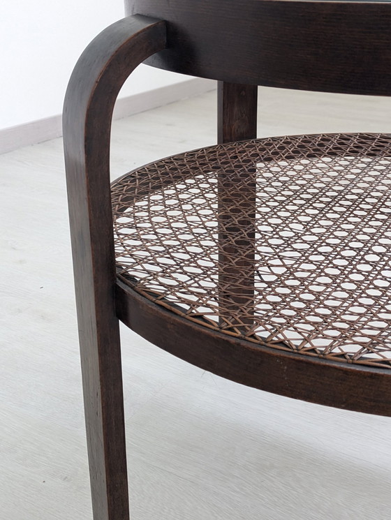 Image 1 of Gustavo Pulitzer Finali - Coffee Table - Wood, Glass, Vienna Straw