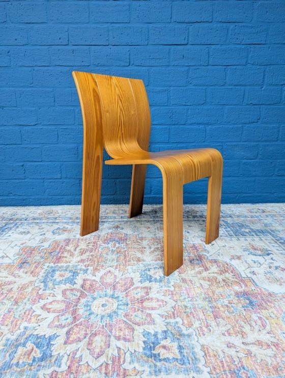 Image 1 of 4x Chaises à bandes vintage, Gijs Bakker pour Castelijn, 1970