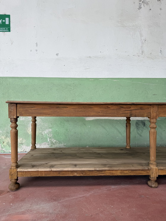 Image 1 of Bancone drappeggio del 800 in legno 