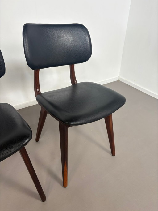 4x Louis van Teeffelen Teak met Skai 1950s