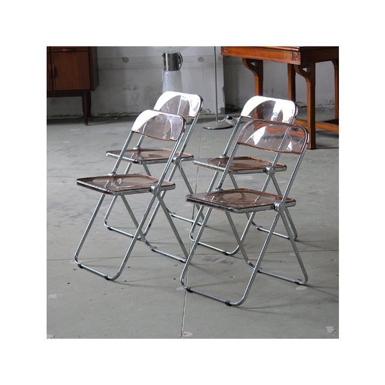 Image 1 of Pinkfarbene Plia Klappstühle (4er-Set)