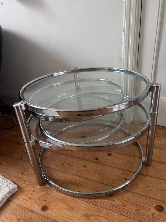 Leitmotiv chrome/glass side table – Metal (photo 5 of 5)