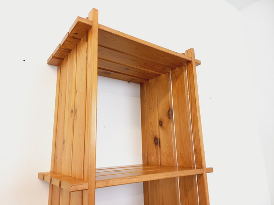 Image 1 of Coppia di mensole da parete vintage in pino in stile Maison Regain degli anni '80