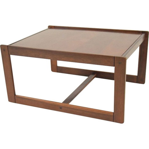 Table basse scandinave vintage en bois de rose, 1970