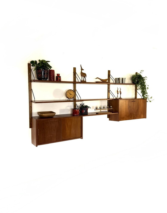Image 1 of Vintage Danish modular teak wall system '60
