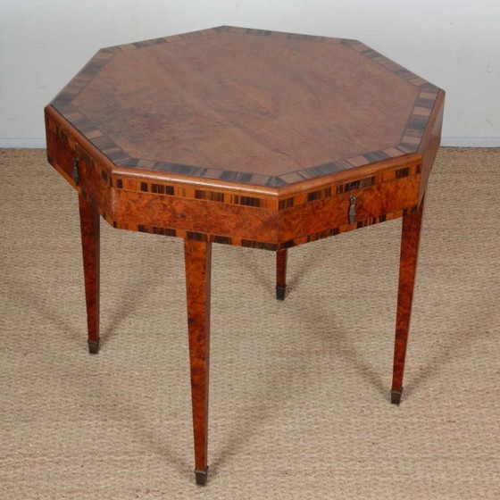Image 1 of Art Deco marquetry games table dating from the 1930s