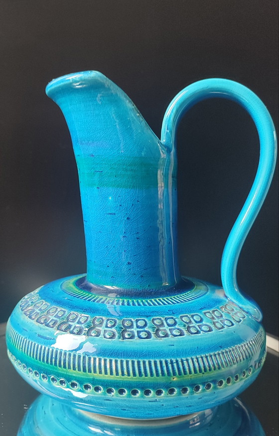 Image 1 of Aldo Londi pitcher, Bitossi, Rimini Blu series