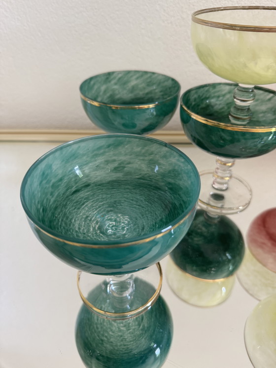 Image 1 of Coupes à glace multicolore cristal vénitien 