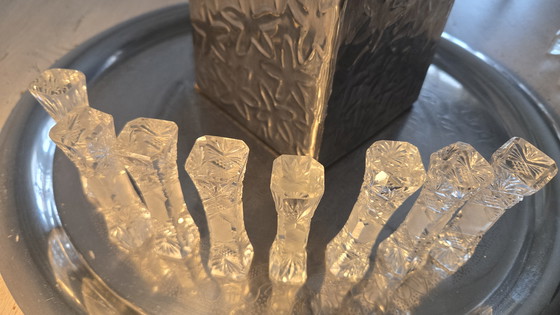 Image 1 of Sets de table vintage en cristal et verre