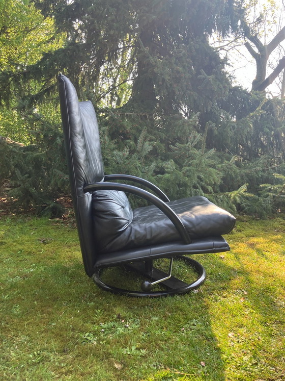 Image 1 of Rolf Benz BMP - Fauteuil design pivotant en cuir