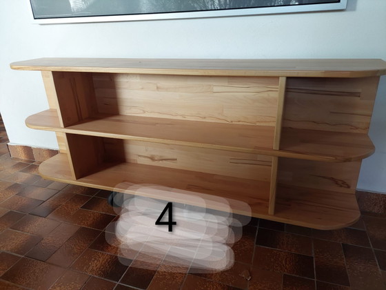 Image 1 of Massief beukenhouten woonkamerset. Geolied.