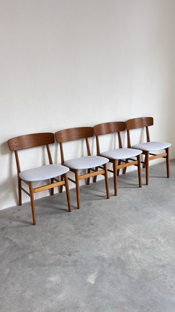 Image 1 of Set of 4 Vintage Chairs Danish Farstrup