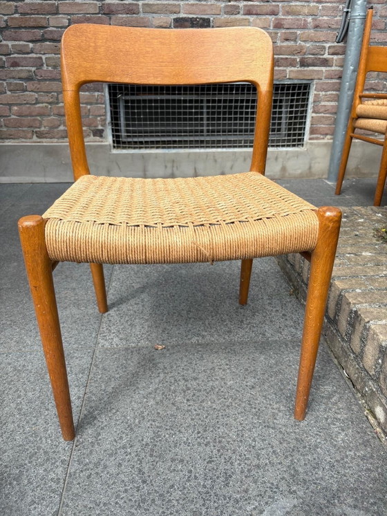 Image 1 of Juego de comedor danés de época - Atribuido a Niels Otto Møller - Seis sillas y una mesa