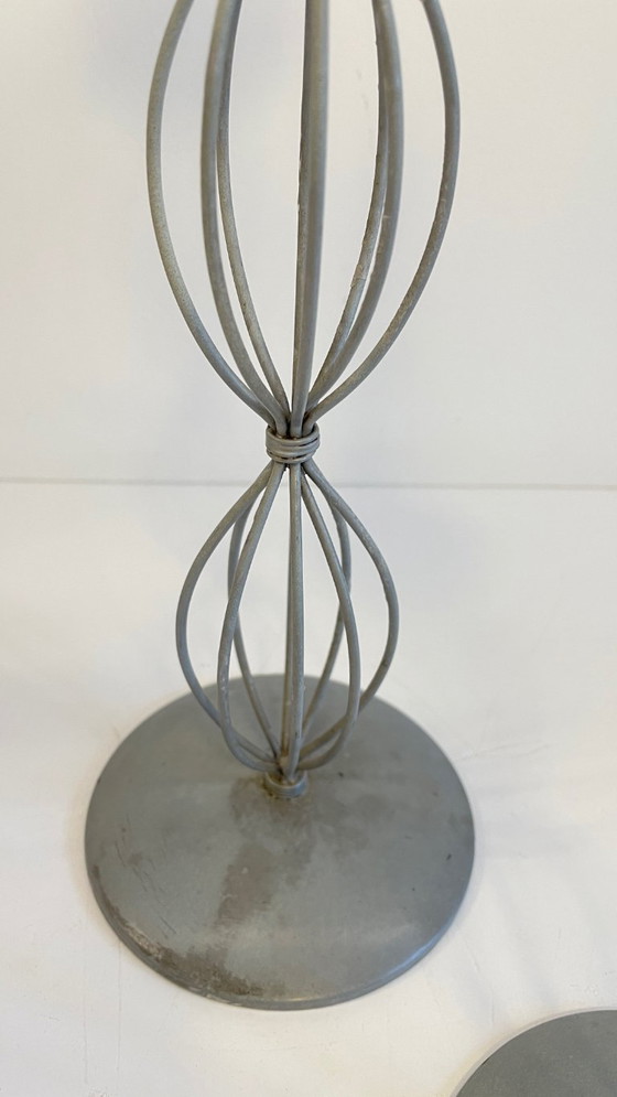 Image 1 of Portacandele geometrici, metallo grigio patinato