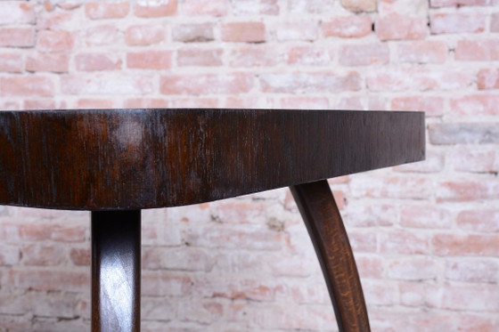 Gerestaureerde Art Deco "Spider"-tafel van J. Halabala, UP Závody, eikenhout, Tsjechië, jaren 1940. (photo 4 of 10)