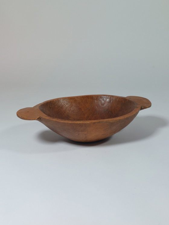 Image 1 of Antica ciotola in legno intagliata a mano, fruttiera Molle