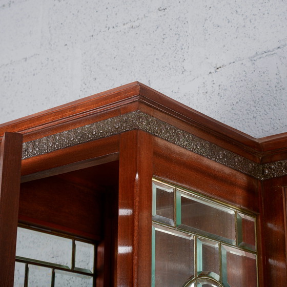 Tweedelige buffetkast met spiegel en 2 laden – Buffetkasten, Marmer, Art Nouveau (photo 11 of 14)