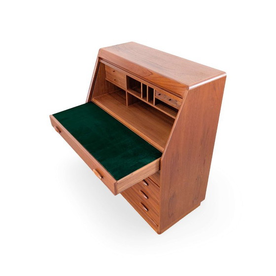 Original Dyrlund Midcentury Sekretär Kommode Teak Schminktisch, Kommoden, Holz, Braun (Foto 5 von 9)