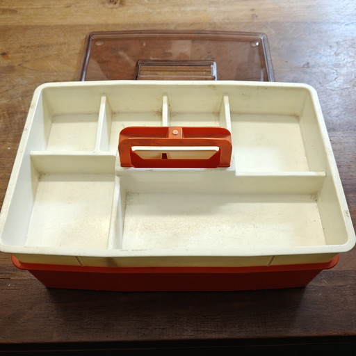 Vintage-Organizerbox von DBP Plastics aus den 1970er Jahren, Modell Antwerpen – Belgisches Weltraum-Design
