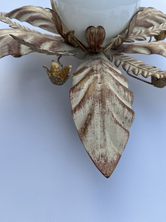 Image 1 of plafonnier vintage italien fleur masca