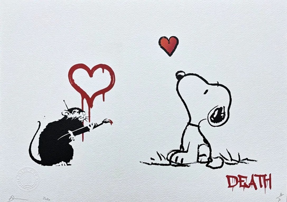 Death Nyc - Banksy Love Rat and Snoopy Limited Edition With