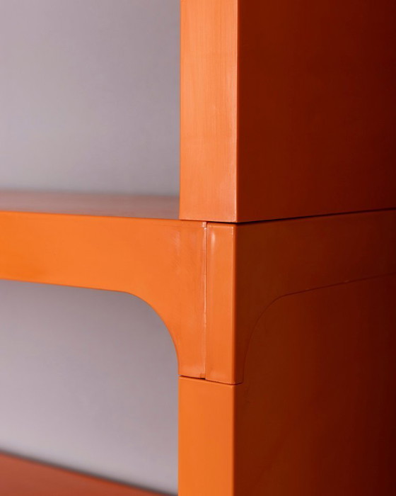 Image 1 of Bibliothèque d'angle vintage en plastique des années 1970, conçue par Olaf Von Bohr pour Kartell