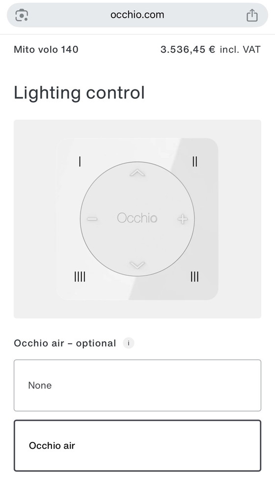 Image 1 of Occhio Mito Volo 140 - Oro Mate / Capota blanca