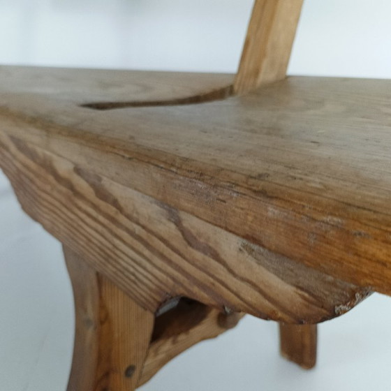 Victoriaanse korte antieke spoorwegbank van grenenhout – Bankjes, Wood (photo 6 of 10)