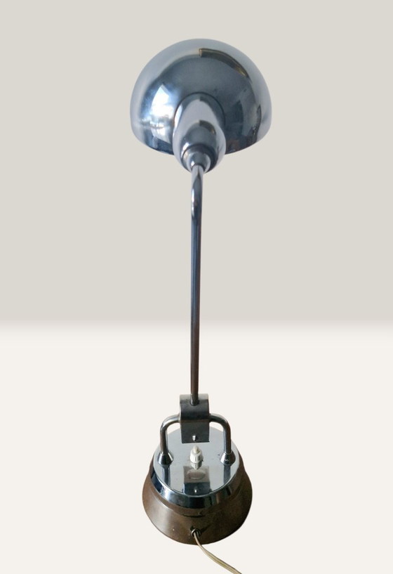 Image 1 of Vintage chromen lamp model 600 - Ontwerp Charlotte Perriand - Uitgegeven door Jumo 1940