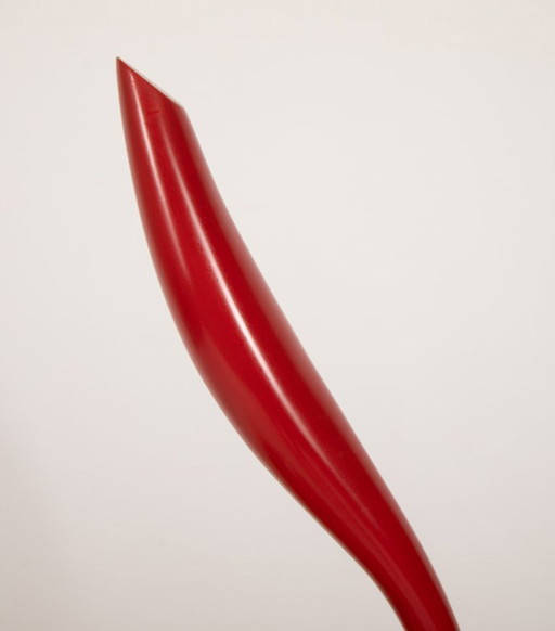 Organische rote Skulptur - Zeitgenössisches Designobjekt mit dem Titel: 2007/04/01