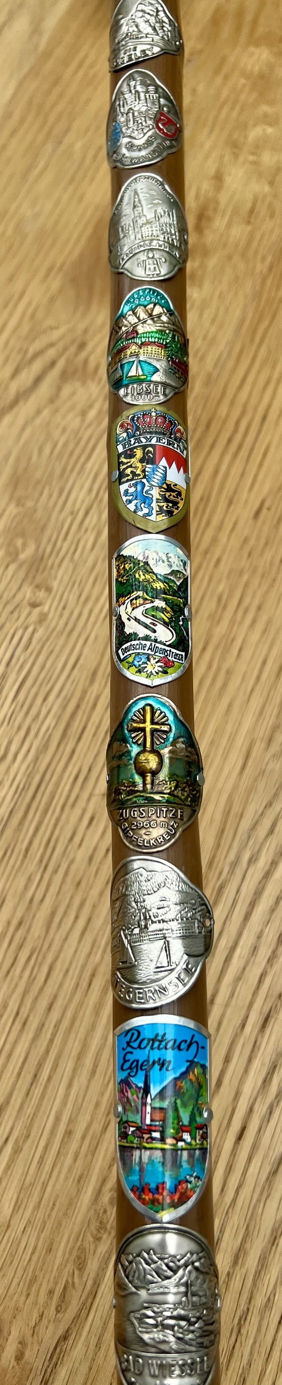 Image 1 of Two nostalgic walking sticks with enameled coats of arms from all over Europe