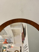 Vintage Danish Teak Mirror, Round, 1970's