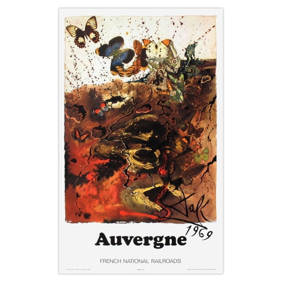Image 1 of Salvador DALI SNCF - French National Railroads - Auvergne (large) Poster 1970